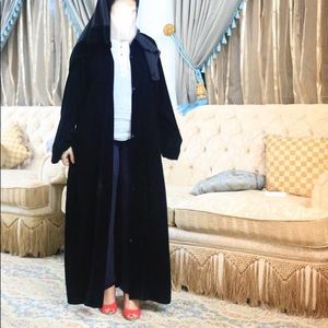 Velvet black Abaya